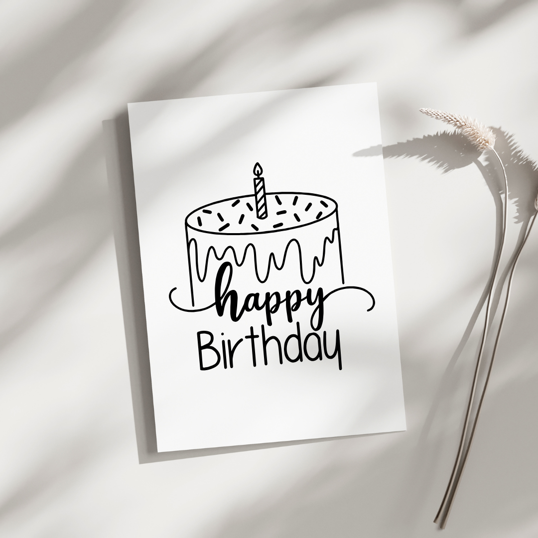 GeburtstagsKarte Postkarte Happy Birthday Torte PlottingPandas Geburtstagskarte postkarte happy birthday torte plottingpandas
