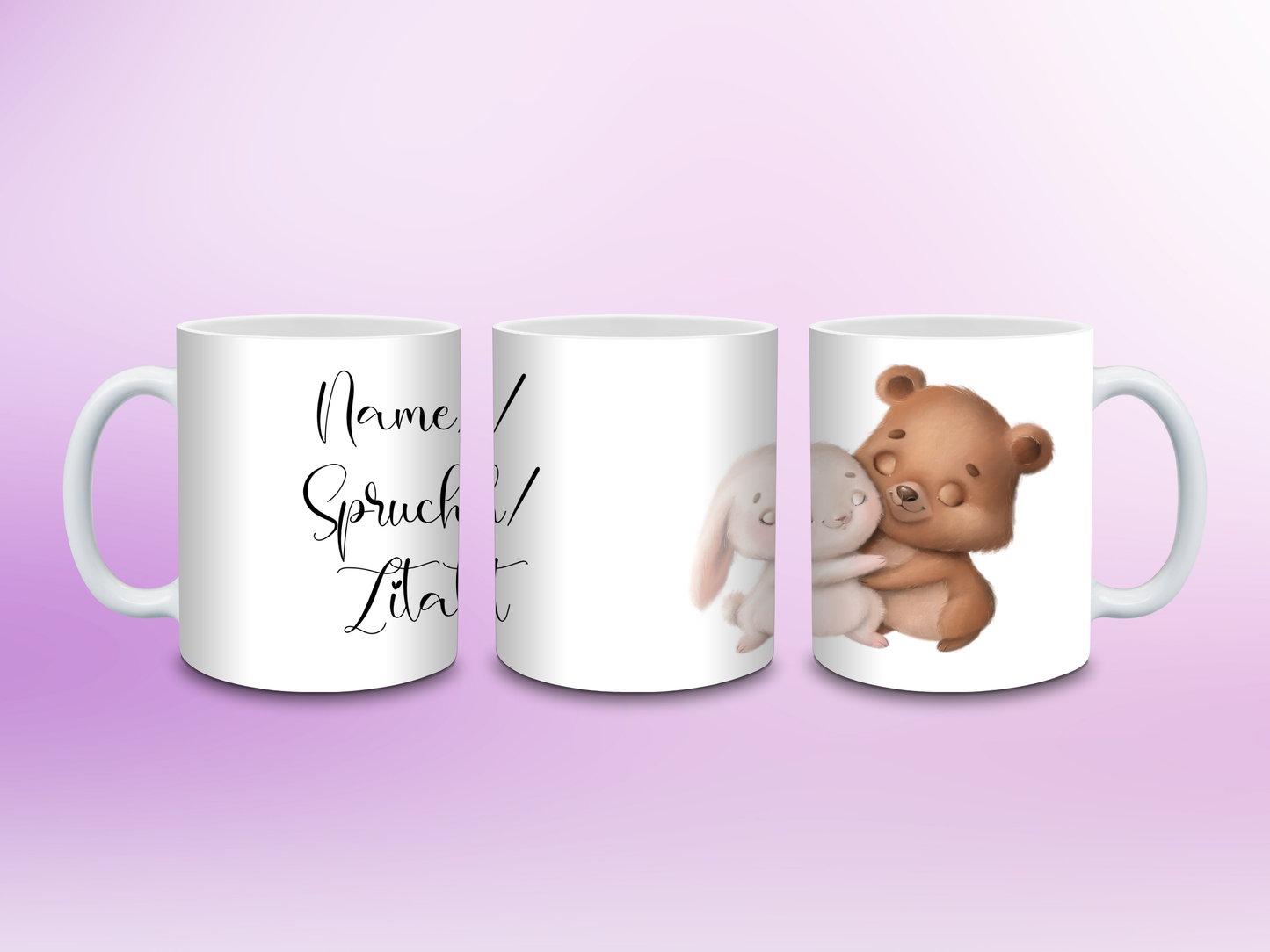 Motiv Tassen - Personalisierbar - Tier Umarmung