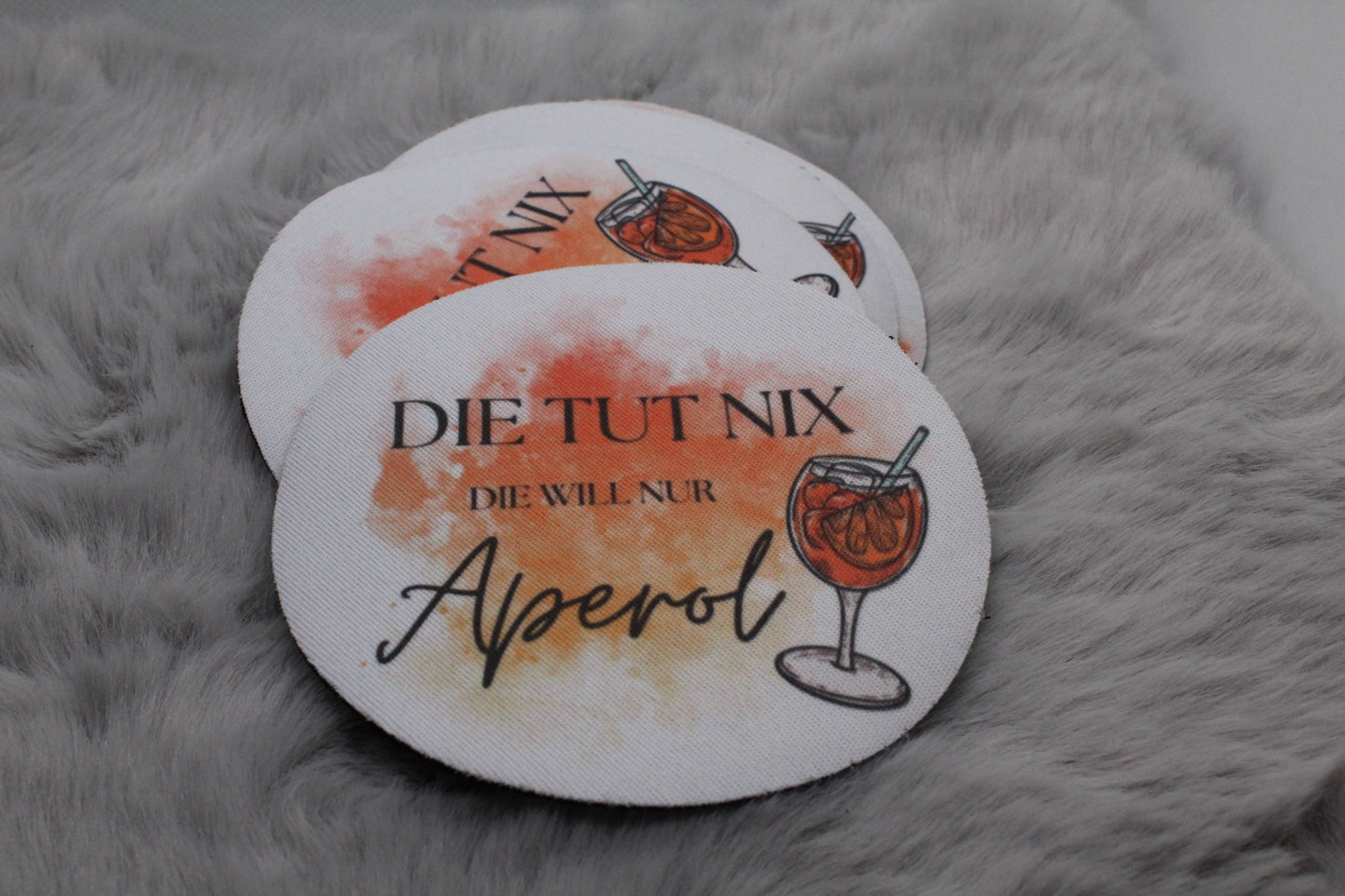 Aperol -Spritz Untersetzer - "Die will nur Aperol" - 4er Set