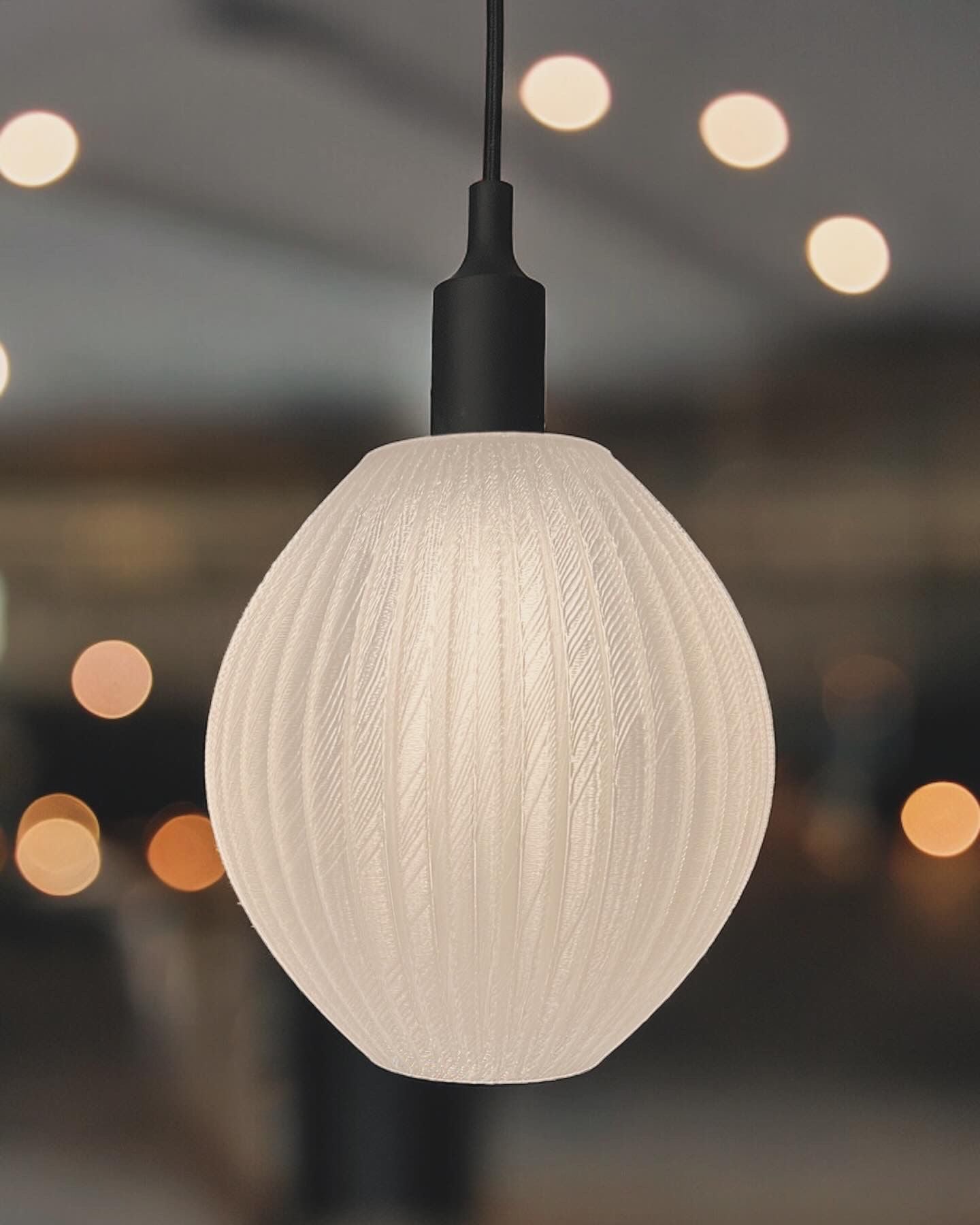 3D-gedruckter Lampenschirm mit Fassung – Moderne Hängende Deckenlampe