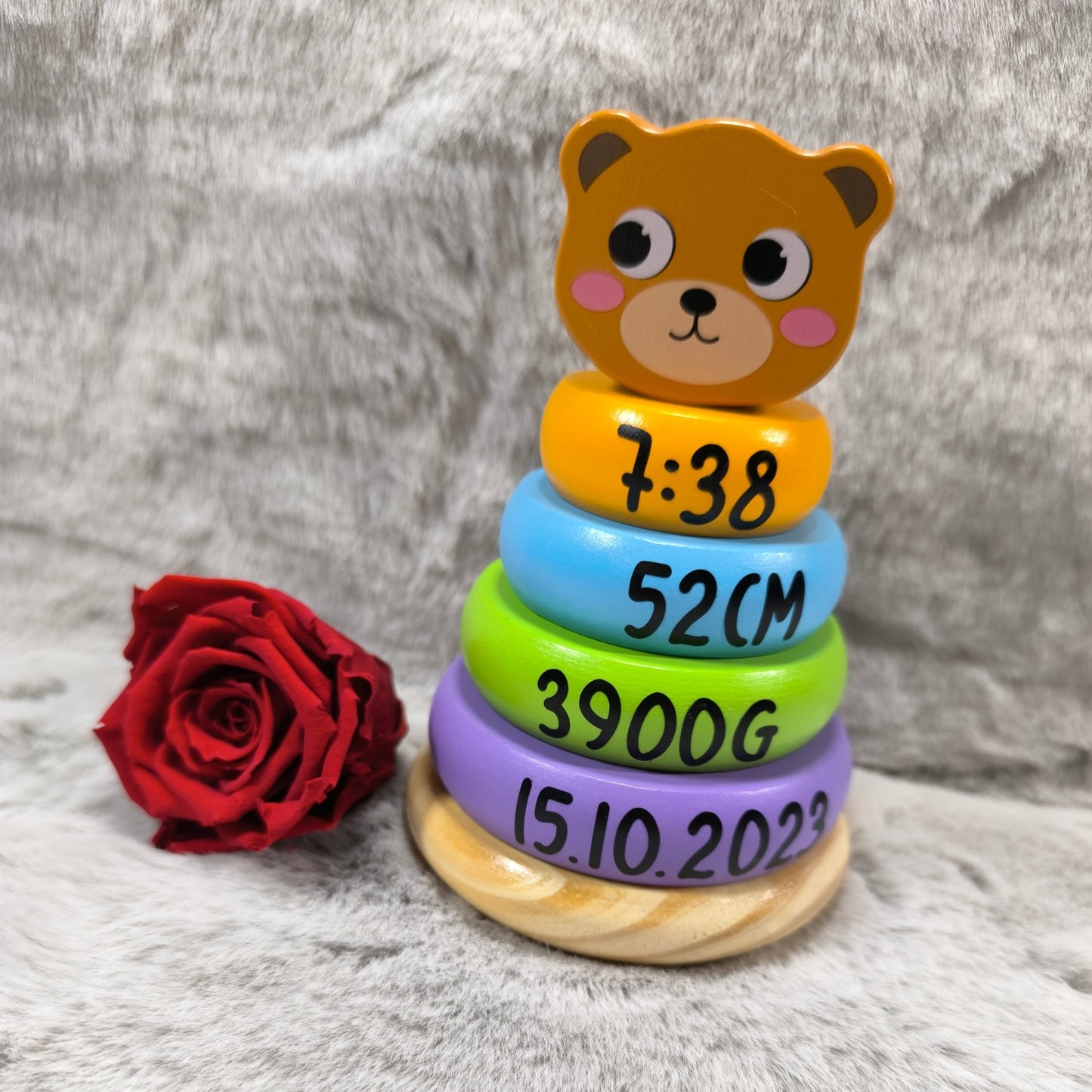 Personalisierter Stapelturm für Kinder – Das perfekte Geschenk zur Geburt mit individueller aufschrift