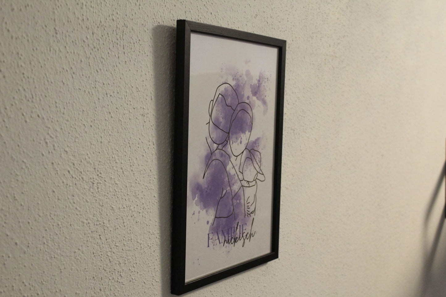 Lineart Portrait – Kunstvoll und Persönlich- mit Aquarellhintergrund