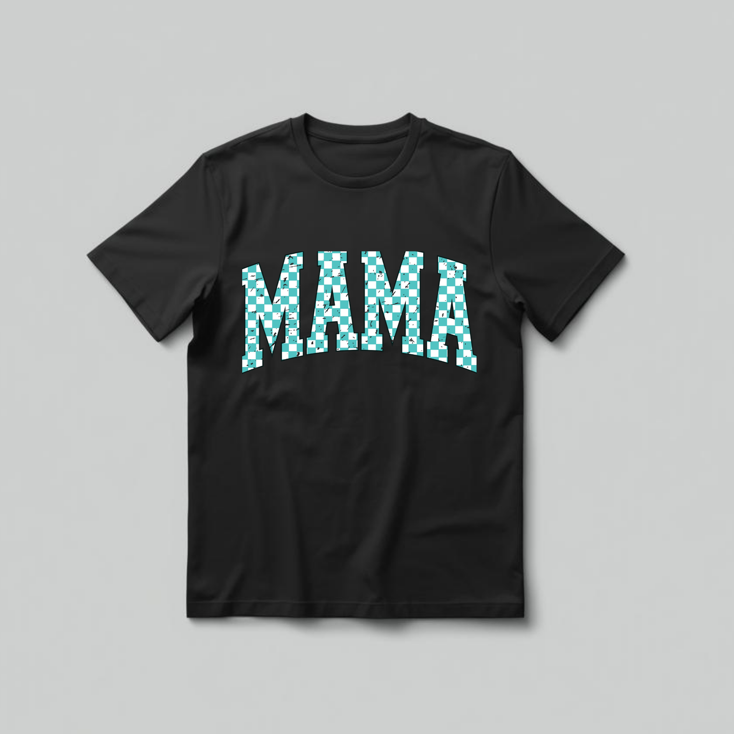 Mama - Blau Karo  - T-Shirt