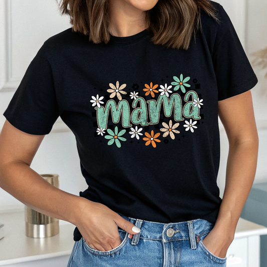 Mama - Blümchen - T-Shirt