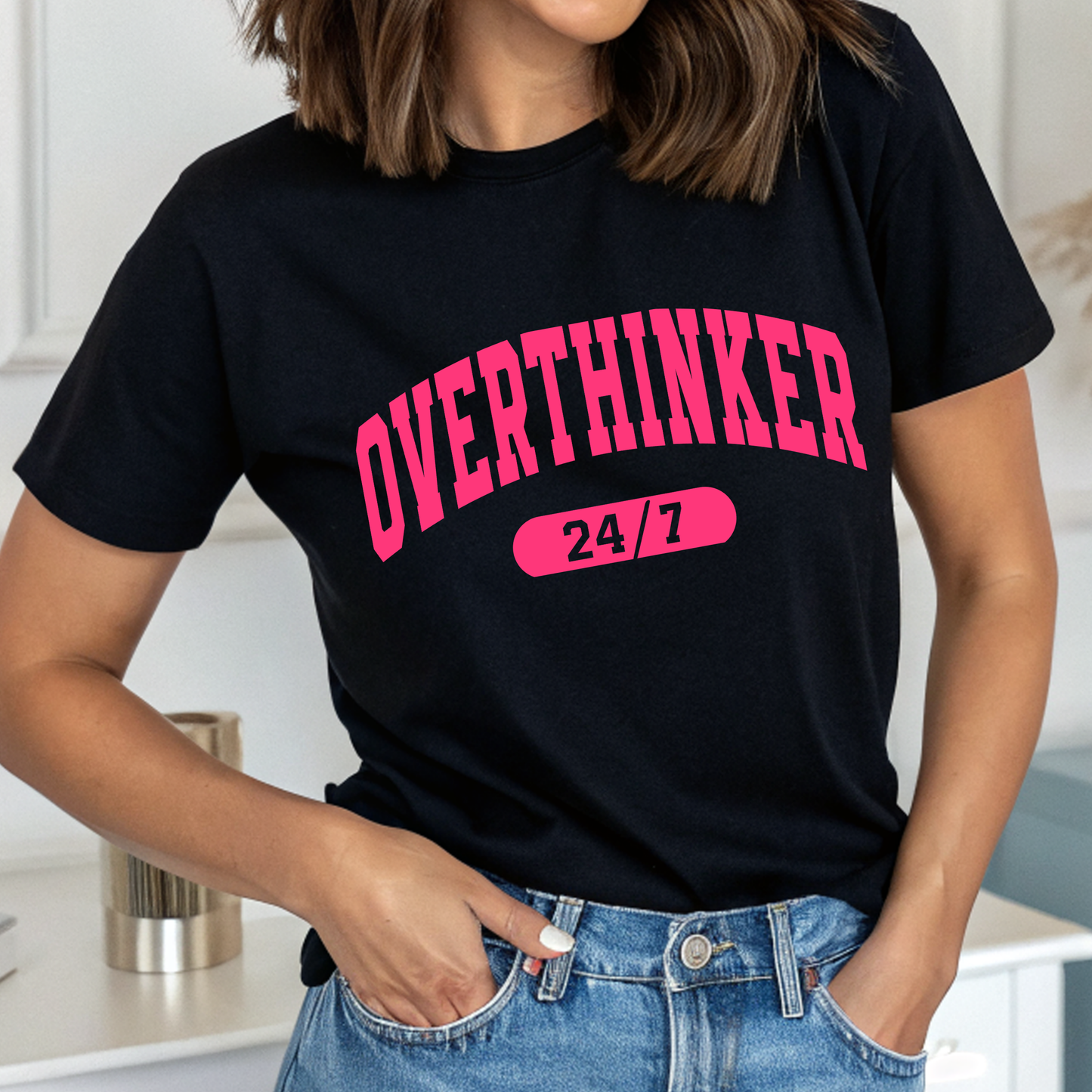Overthinker 24/7 - Pink -T-Shirt