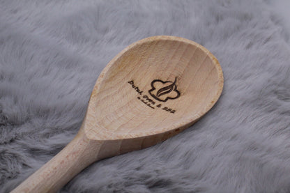 Holz Kochlöffel mit Personalisierten Lasergravur