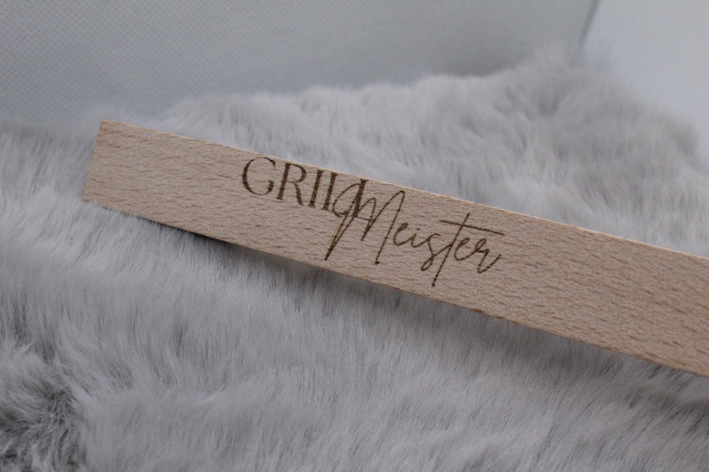 Grillzangen aus Holz - Personalisiert - Lasergravur