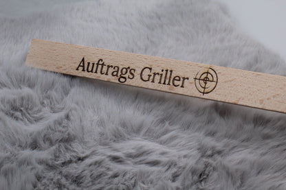 Grillzangen aus Holz - Personalisiert - Lasergravur