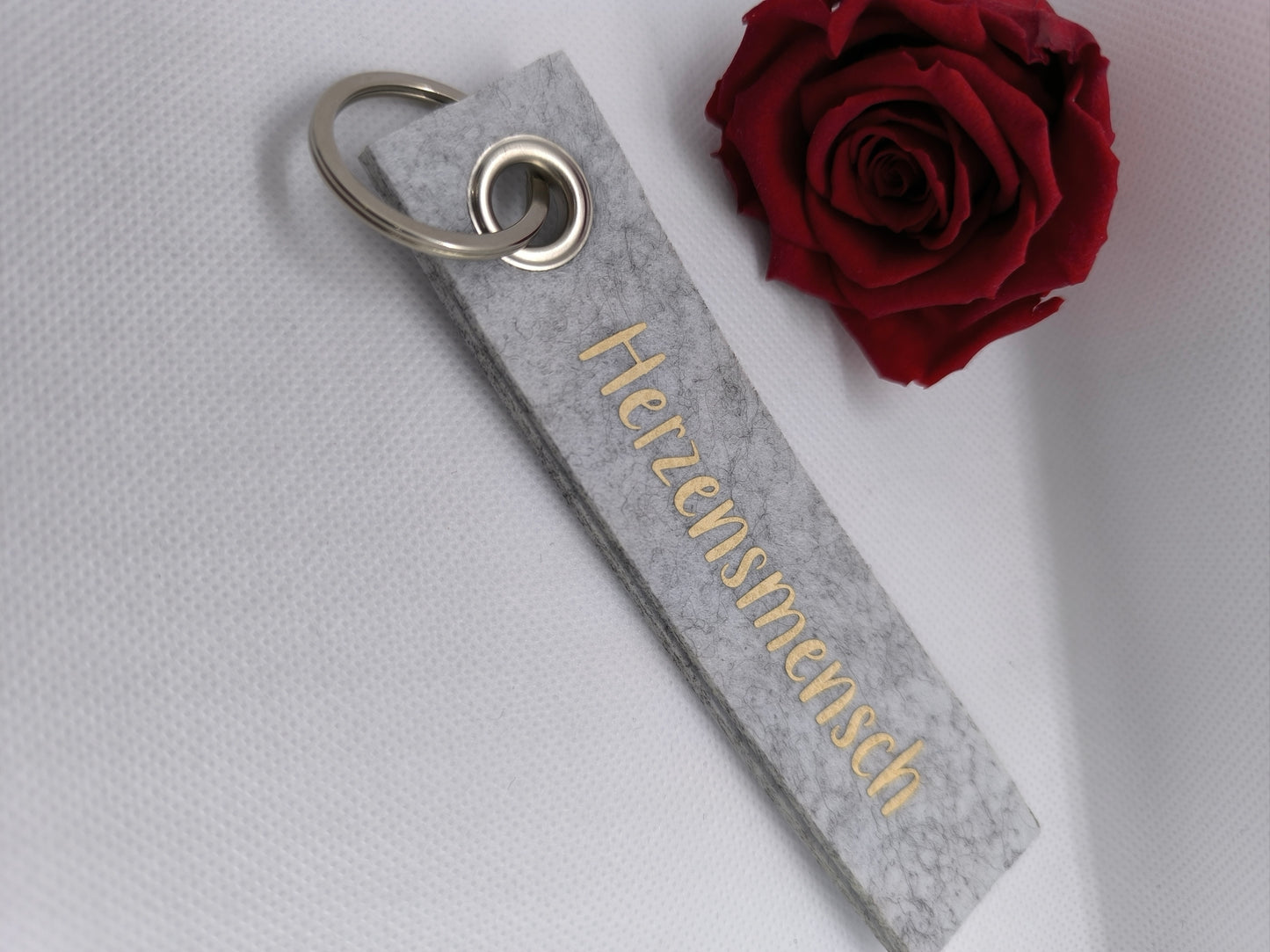 Filz Schlüssel Anhänger "Herzensmensch"