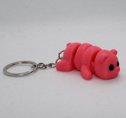 Baby Schwein Schlüsselanhänger 3D gedruckt - Beweglich