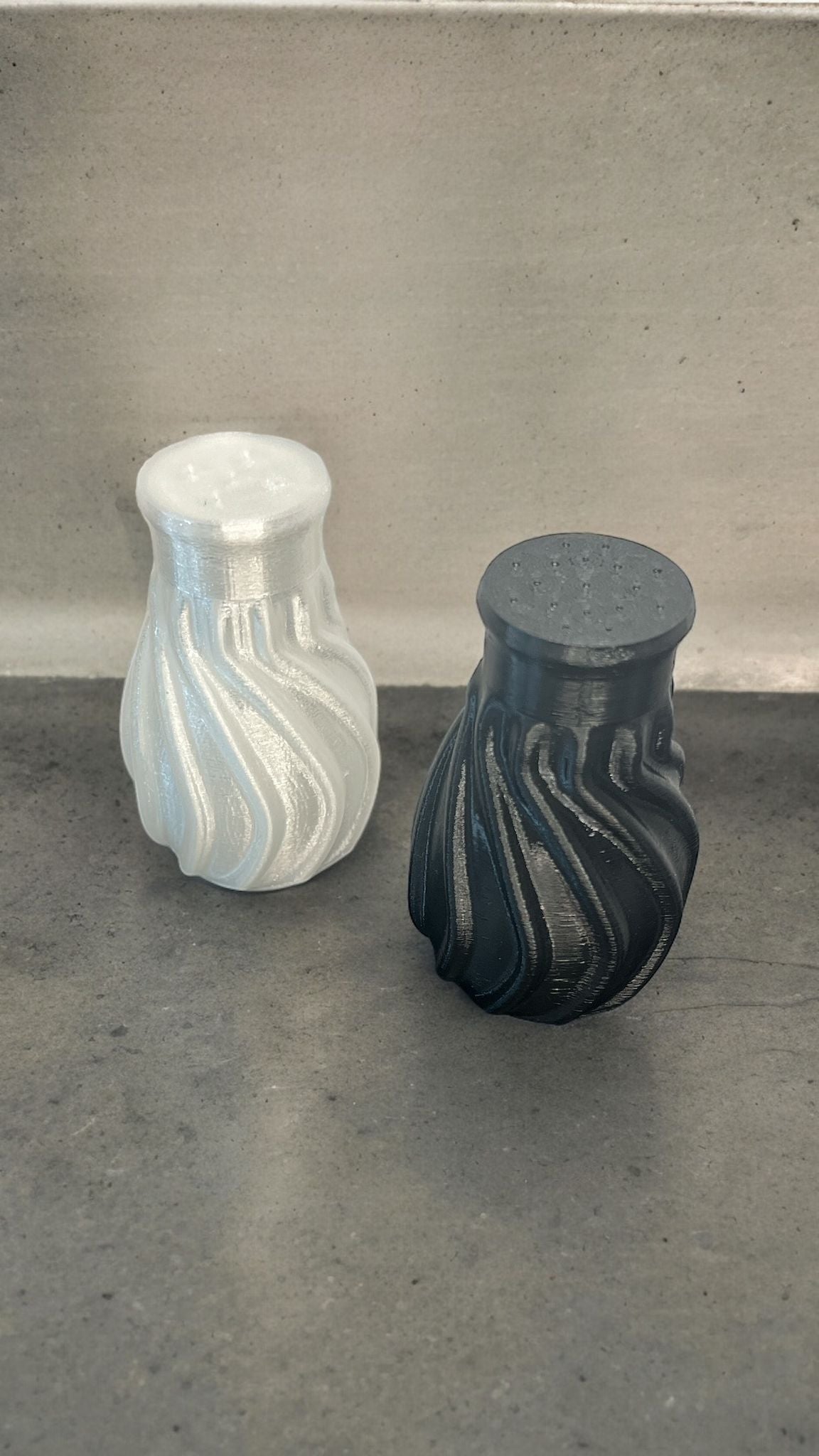 Salz und Pfeffer Streuer - aus dem 3D Drucker - Spülmaschinen geeignet